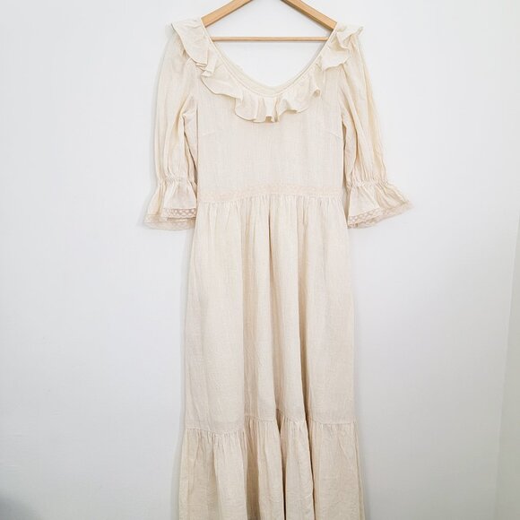 Of Her Own Kind Evangeline Midi Dress Cream Medium - Picture 2 of 14